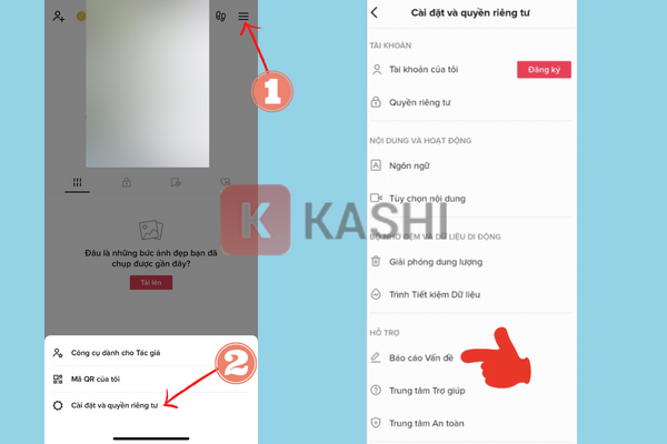 Hình ảnh minh họa cài đặt và quyền riêng tư TikTok
