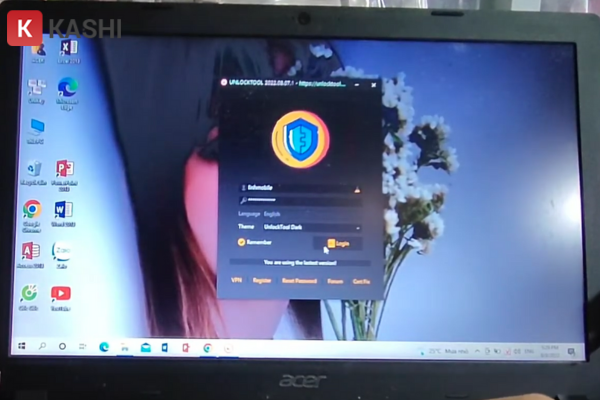 Đăng nhập phần mềm UnlockTool