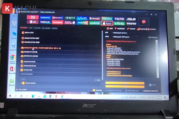 Sử dụng UnlockTool