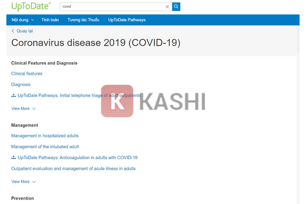 Thông tin y khoa trên UpToDate