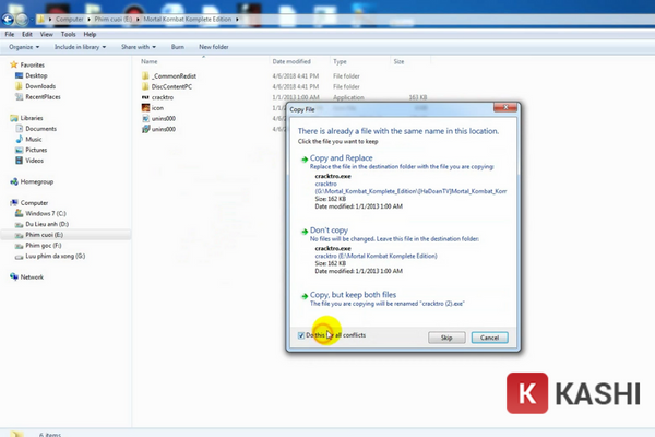 Xác nhận thay thế file