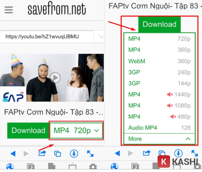 Chọn độ phân giải và tải video Facebook về iPhone