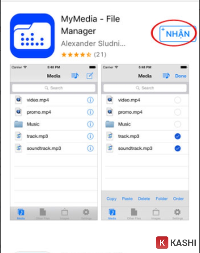 Mô tả ứng dụng MyMedia trên App Store