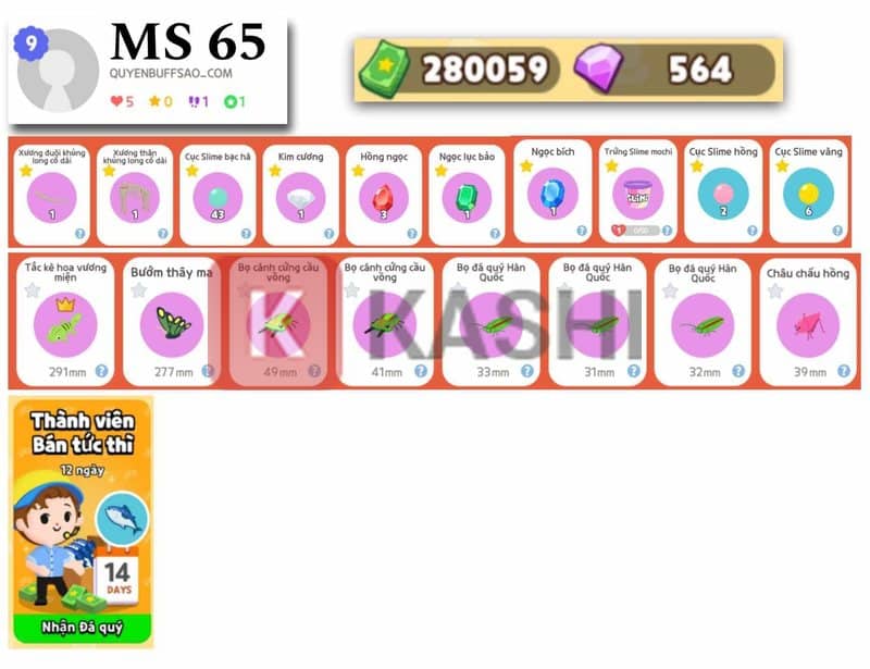 Danh sách tài khoản 10