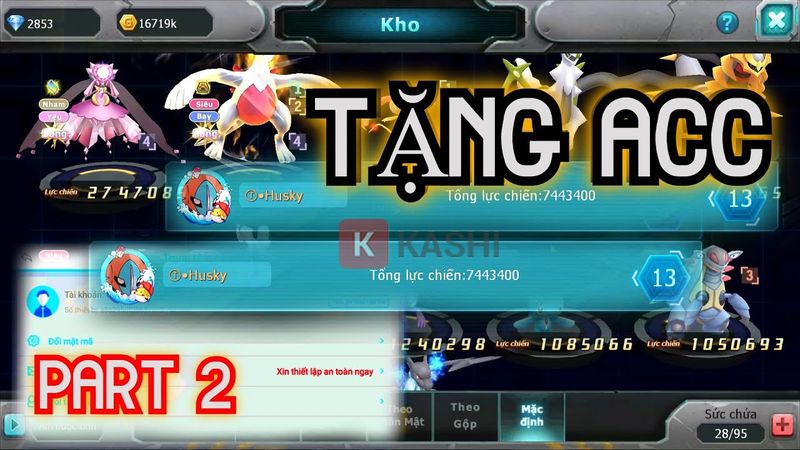 Tặng acc Poke đại chiến Vip miễn phí