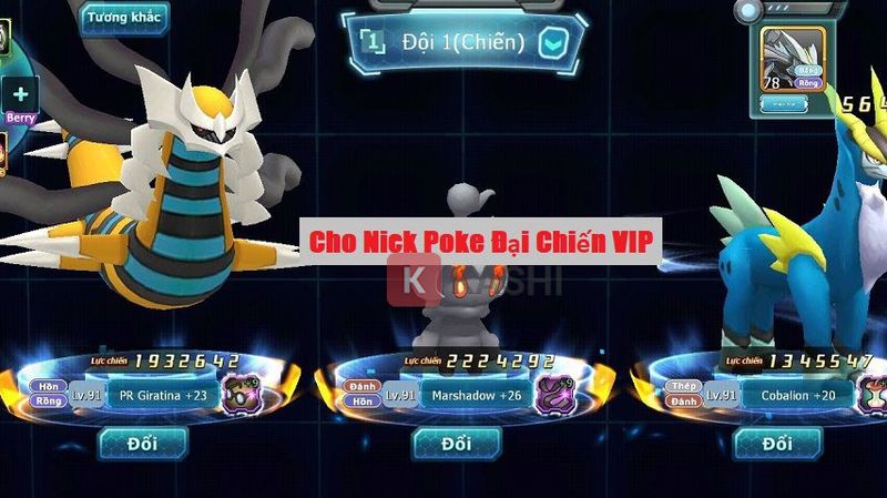 Tặng acc Poke đại chiến free