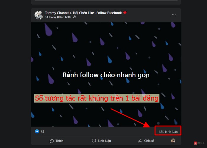 Ví dụ về hoạt động trong nhóm trao đổi follow
