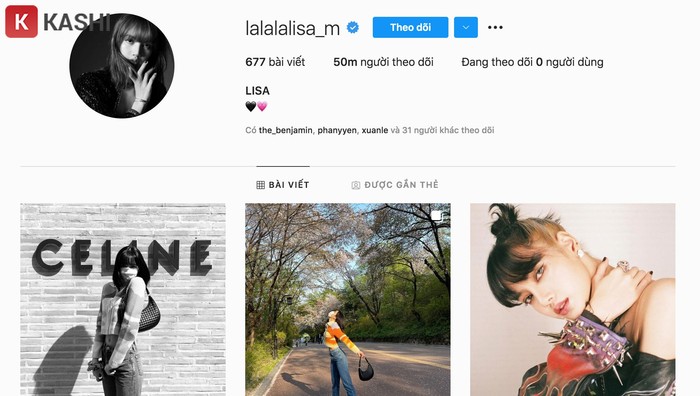 Lisa (BlackPink) là idol Kpop đầu tiên đạt gần 60 triệu lượt theo dõi trên Instagram 