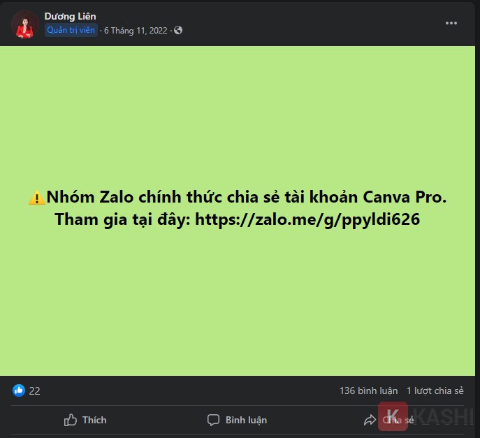 Đăng bài trên Facebook