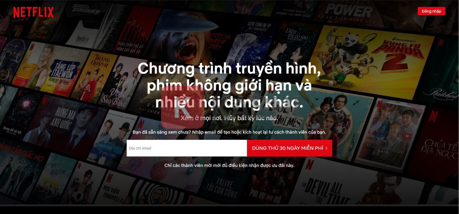 Nhấn "Dùng thử 30 ngày miễn phí"