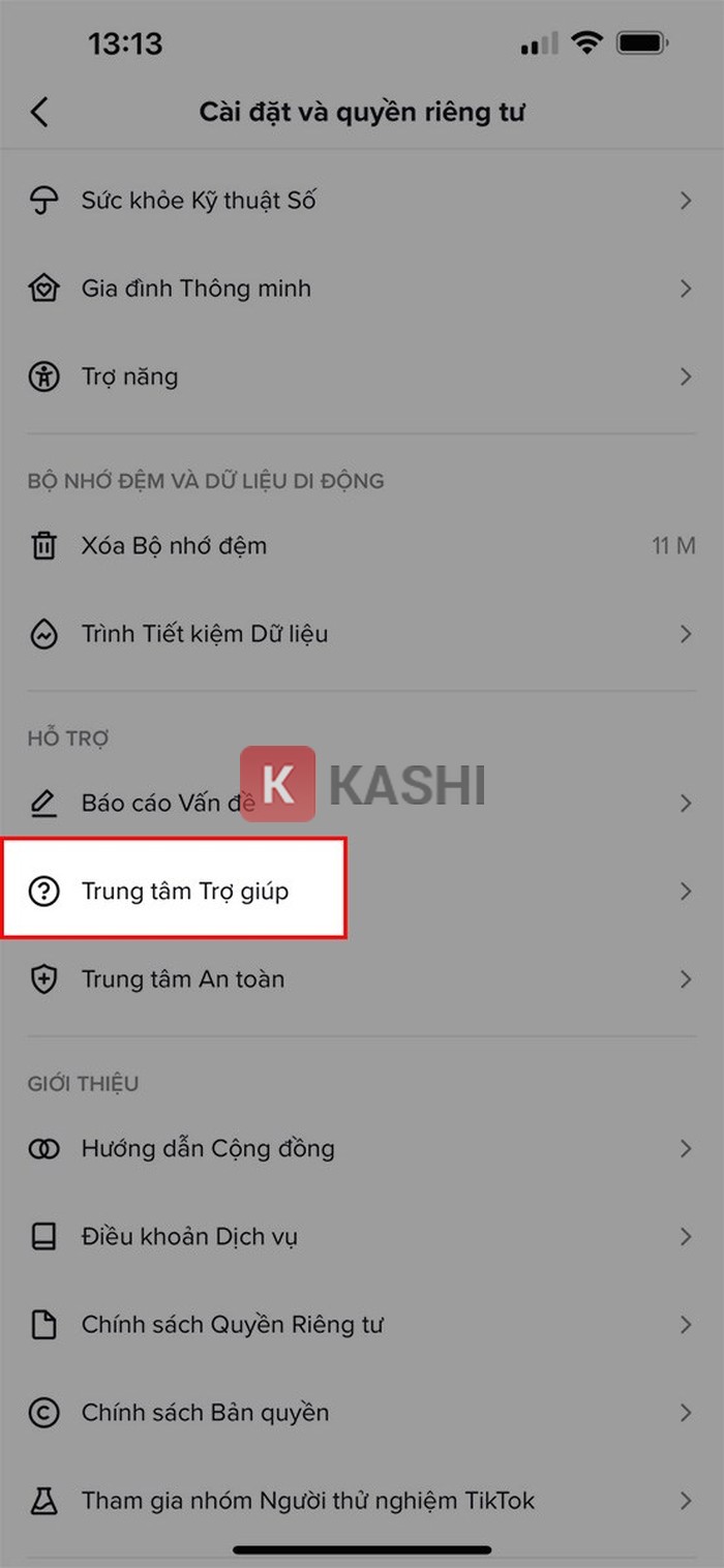Trung tâm trợ giúp TikTok