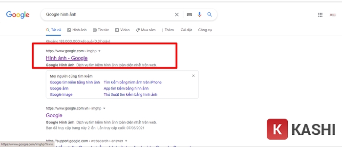 Vào Google Hình ảnh