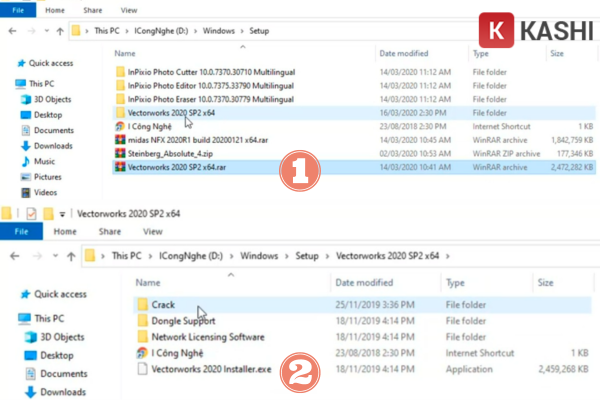 Mở thư mục Crack
