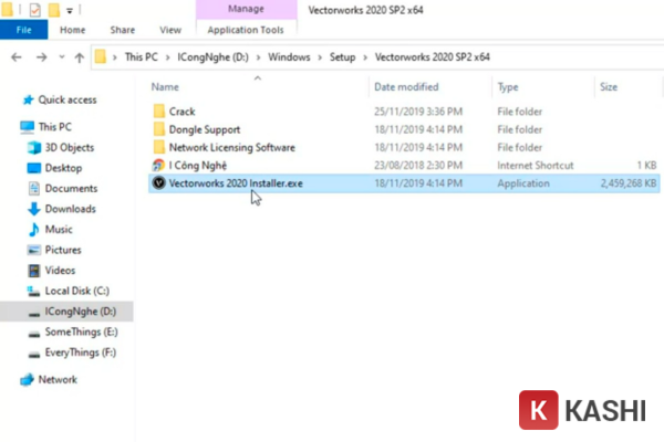 Chạy file cài đặt