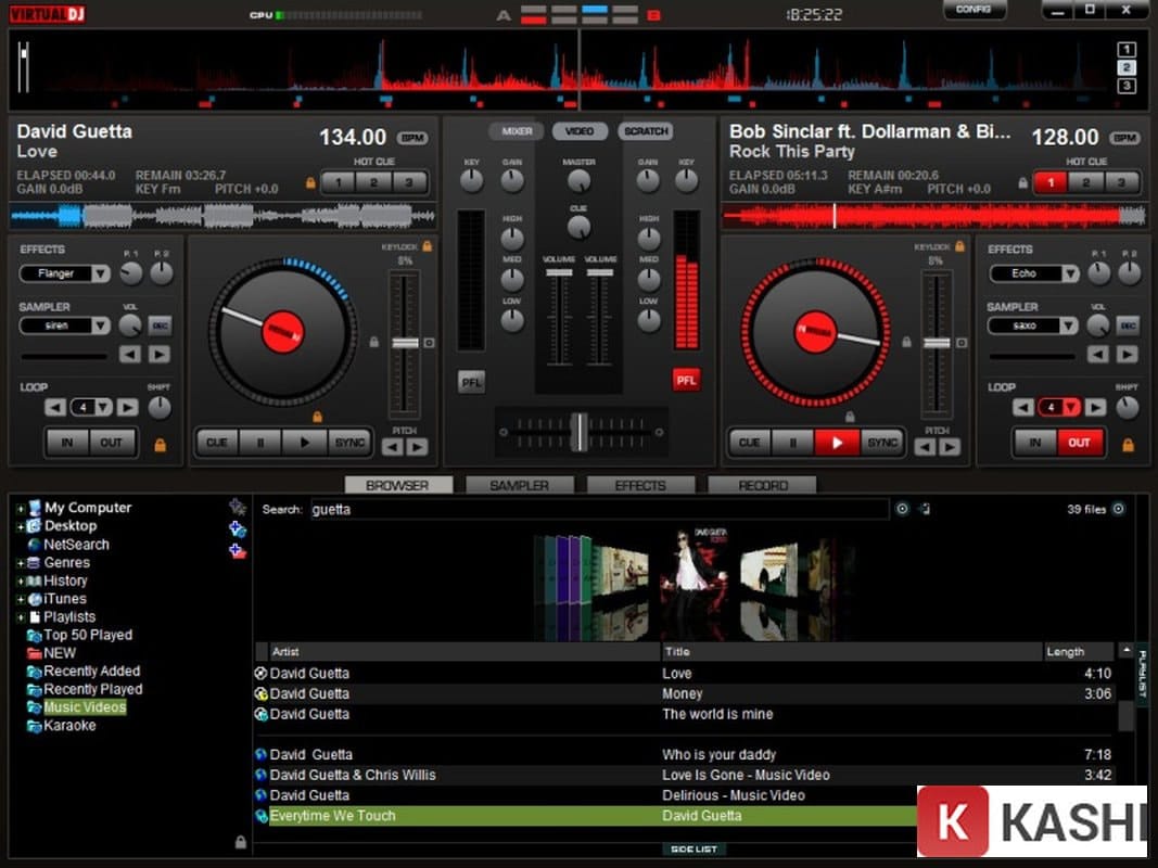 Giao diện làm việc của Virtual DJ 7