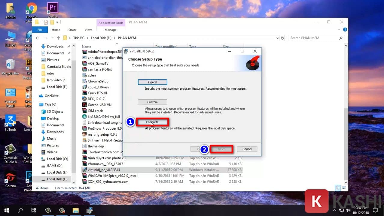Chọn kiểu cài đặt
