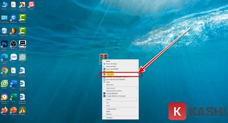 Giải nén file cài đặt Filmora 13