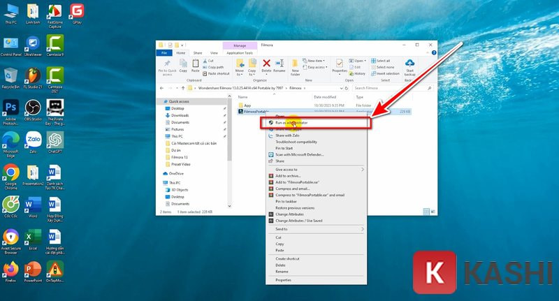 Chạy file cài đặt Filmora 13