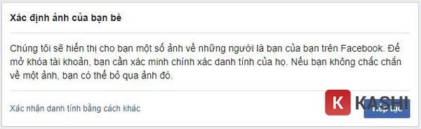 Xác minh ảnh bạn bè Facebook