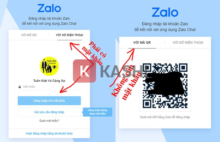 Dùng mã QR hoặc sdt