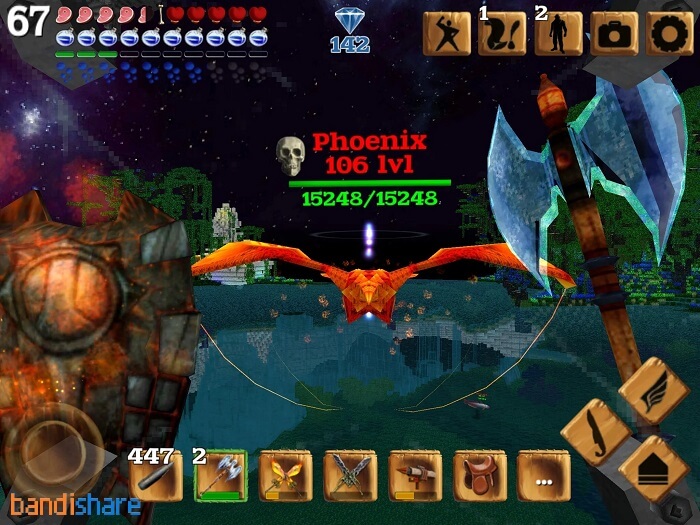 Thế giới khối rộng lớn với bối cảnh tuyệt đẹp