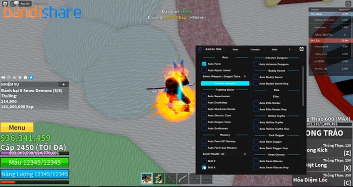 Trải nghiệm Blox Fruit