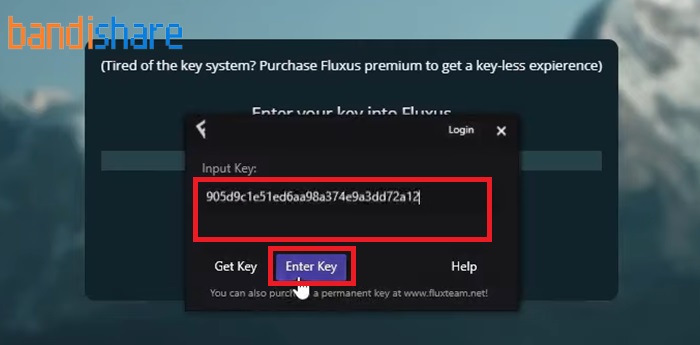 Nhập key vào game