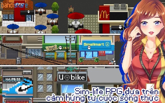 alt text: Nhân vật trong game Citampi Stories đang làm việc