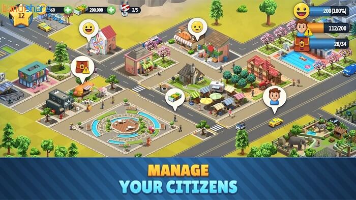 alt text: Hình ảnh đồ họa 3D chất lượng cao trong City Island 6 với màu sắc tươi sáng